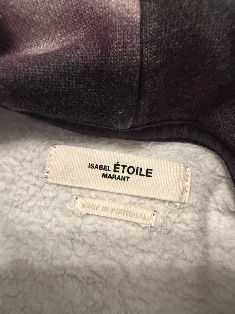 Isabel Marant Tie-Dye Pullover Hoodie in Pink and Charcoal - Picture 4 of 5